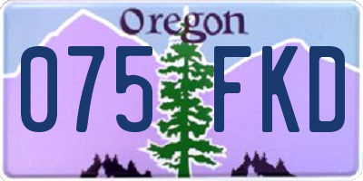OR license plate 075FKD