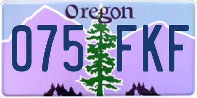 OR license plate 075FKF