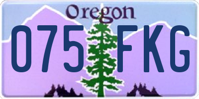 OR license plate 075FKG