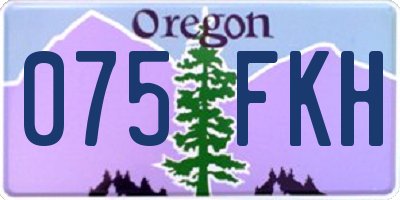 OR license plate 075FKH