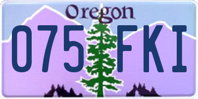 OR license plate 075FKI
