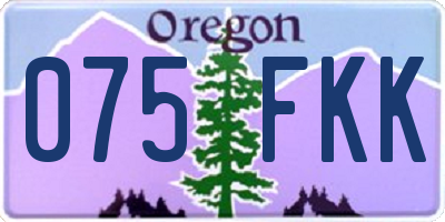 OR license plate 075FKK