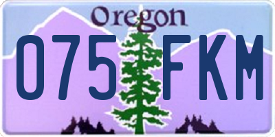 OR license plate 075FKM