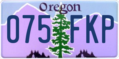OR license plate 075FKP