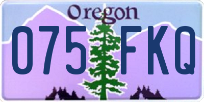 OR license plate 075FKQ