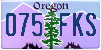 OR license plate 075FKS