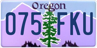 OR license plate 075FKU
