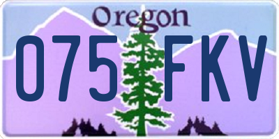 OR license plate 075FKV