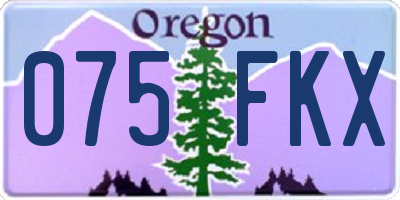 OR license plate 075FKX