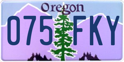 OR license plate 075FKY