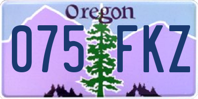 OR license plate 075FKZ