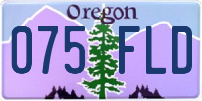 OR license plate 075FLD