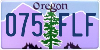 OR license plate 075FLF