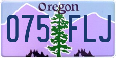 OR license plate 075FLJ