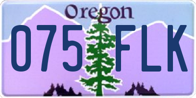 OR license plate 075FLK
