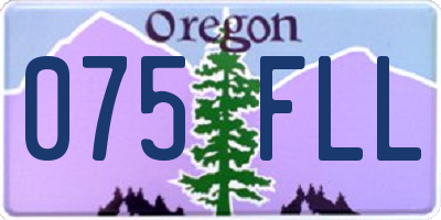 OR license plate 075FLL
