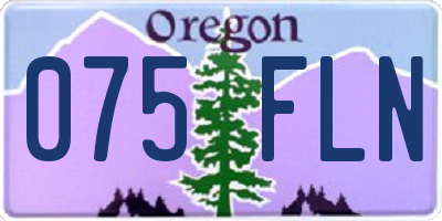 OR license plate 075FLN