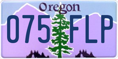 OR license plate 075FLP