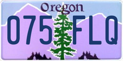 OR license plate 075FLQ