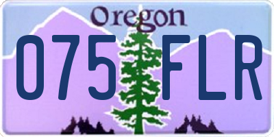 OR license plate 075FLR