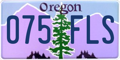 OR license plate 075FLS