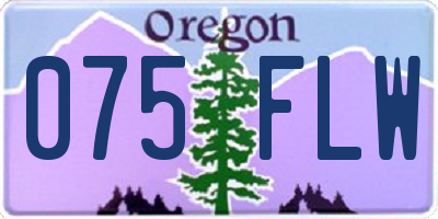 OR license plate 075FLW