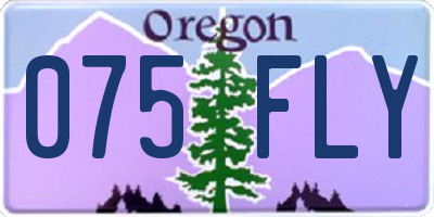 OR license plate 075FLY