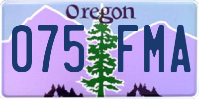 OR license plate 075FMA