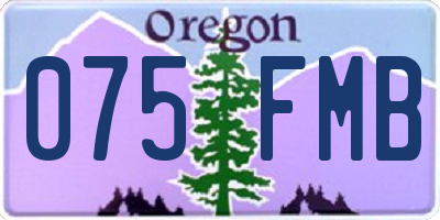 OR license plate 075FMB