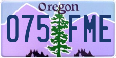 OR license plate 075FME