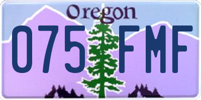 OR license plate 075FMF