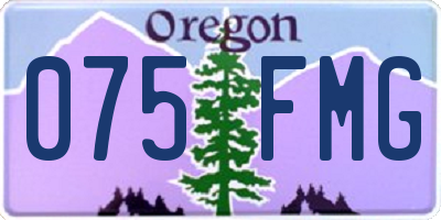 OR license plate 075FMG