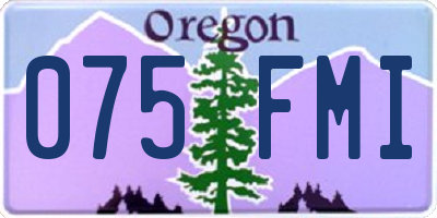 OR license plate 075FMI