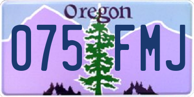 OR license plate 075FMJ