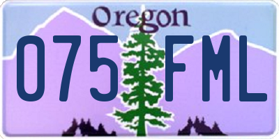 OR license plate 075FML