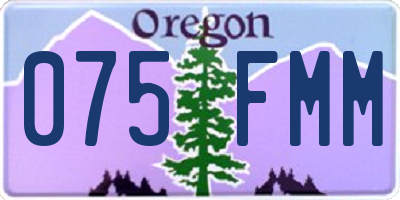 OR license plate 075FMM