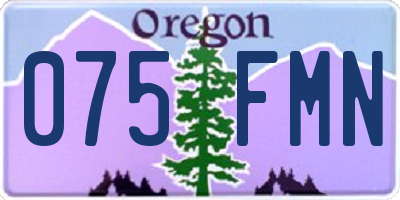 OR license plate 075FMN