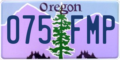 OR license plate 075FMP