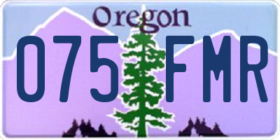 OR license plate 075FMR