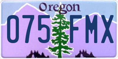 OR license plate 075FMX