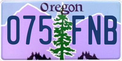 OR license plate 075FNB