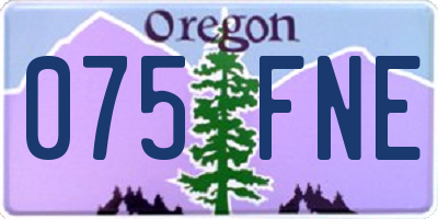 OR license plate 075FNE