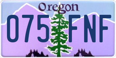 OR license plate 075FNF