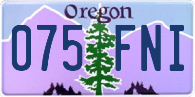 OR license plate 075FNI
