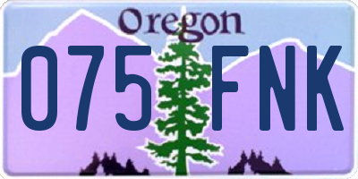OR license plate 075FNK