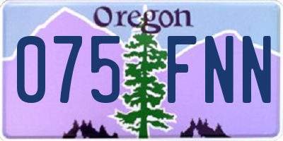 OR license plate 075FNN