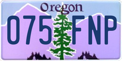 OR license plate 075FNP