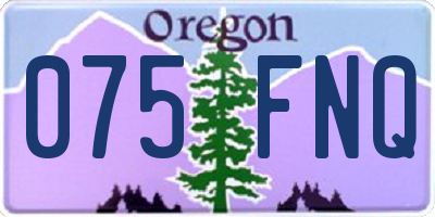 OR license plate 075FNQ