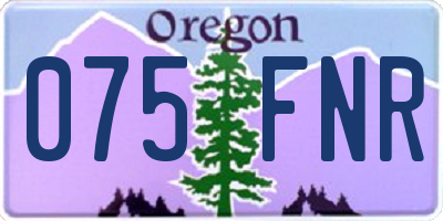 OR license plate 075FNR