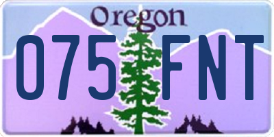 OR license plate 075FNT